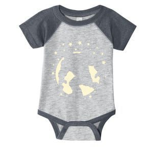 Bigfoot Silhouette Moon Stars Infant Baby Jersey Bodysuit