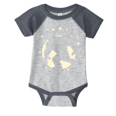 Bigfoot Silhouette Moon Stars Infant Baby Jersey Bodysuit