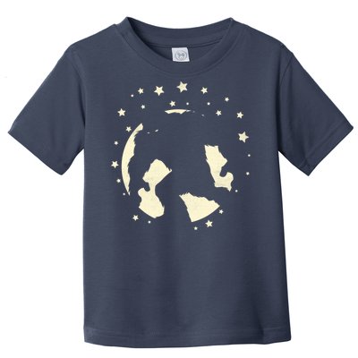 Bigfoot Silhouette Moon Stars Toddler T-Shirt