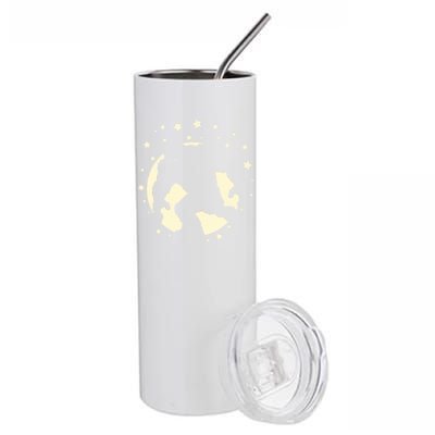 Bigfoot Silhouette Moon Stars Stainless Steel Tumbler