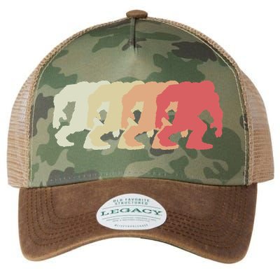Bigfoot Silhouette Retro Sasquatch Legacy Tie Dye Trucker Hat