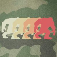 Bigfoot Silhouette Retro Sasquatch Legacy Tie Dye Trucker Hat