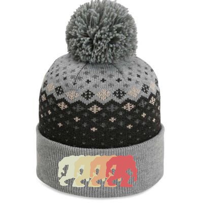 Bigfoot Silhouette Retro Sasquatch The Baniff Cuffed Pom Beanie