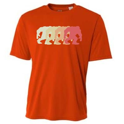 Bigfoot Silhouette Retro Sasquatch Cooling Performance Crew T-Shirt