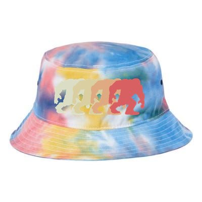 Bigfoot Silhouette Retro Sasquatch Tie Dye Newport Bucket Hat