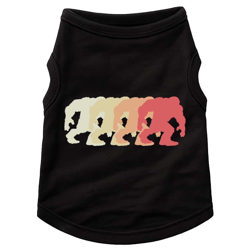 Bigfoot Silhouette Retro Sasquatch Doggie Tank