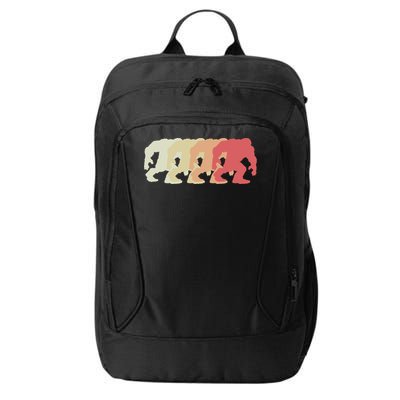 Bigfoot Silhouette Retro Sasquatch City Backpack