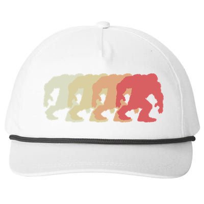 Bigfoot Silhouette Retro Sasquatch Snapback Five-Panel Rope Hat