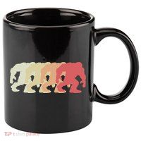 Bigfoot Silhouette Retro Sasquatch 11oz C Handle Ceramic Mug