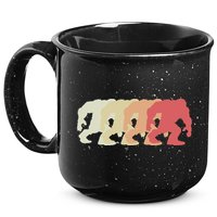 Bigfoot Silhouette Retro Sasquatch 15oz Campfire Ceramic Mug