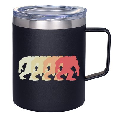 Bigfoot Silhouette Retro Sasquatch 12oz Stainless Steel Coffee Mug