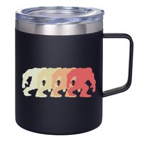 Bigfoot Silhouette Retro Sasquatch 12oz Stainless Steel Coffee Mug
