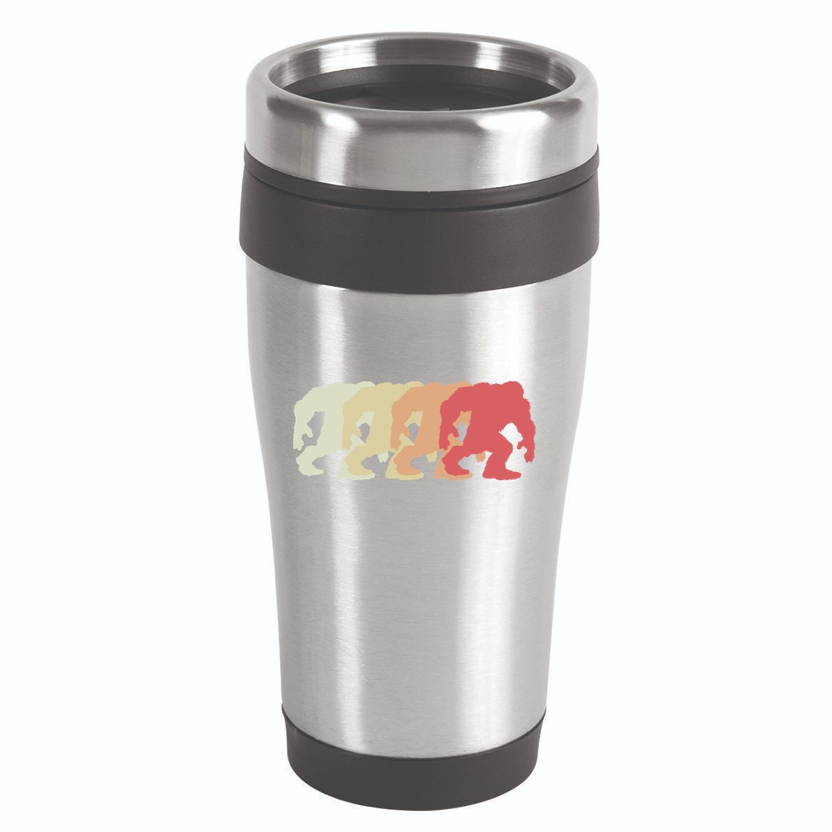 Bigfoot Silhouette Retro Sasquatch 16oz Travel Tumbler