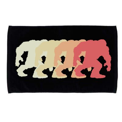 Bigfoot Silhouette Retro Sasquatch Microfiber Hand Towel