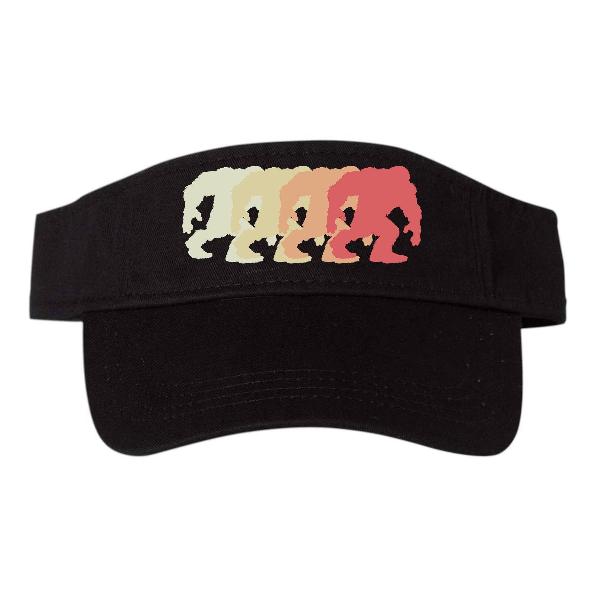 Bigfoot Silhouette Retro Sasquatch Visor