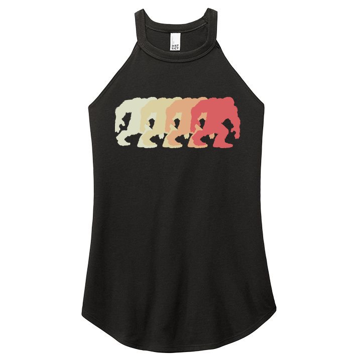 Bigfoot Silhouette Retro Sasquatch Women's Perfect Tri Rocker Tank