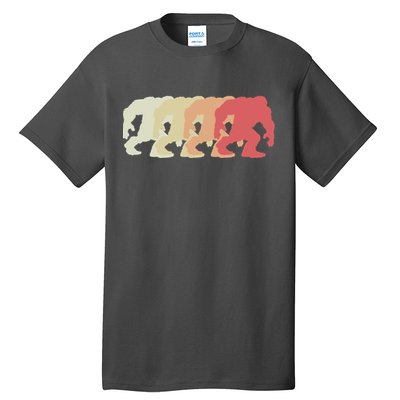 Bigfoot Silhouette Retro Sasquatch Tall T-Shirt