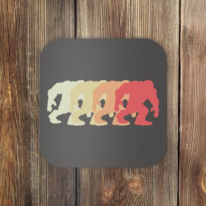 Bigfoot Silhouette Retro Sasquatch Coaster