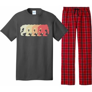 Bigfoot Silhouette Retro Sasquatch Pajama Set