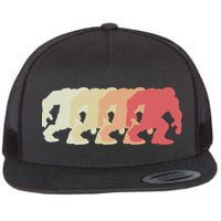 Bigfoot Silhouette Retro Sasquatch Flat Bill Trucker Hat