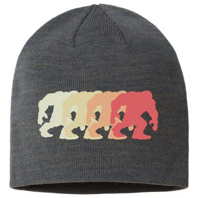 Bigfoot Silhouette Retro Sasquatch Sustainable Beanie