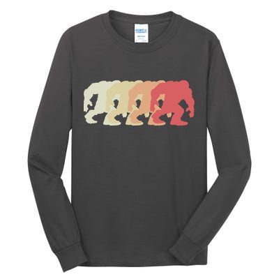 Bigfoot Silhouette Retro Sasquatch Tall Long Sleeve T-Shirt