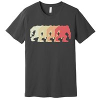 Bigfoot Silhouette Retro Sasquatch Premium T-Shirt