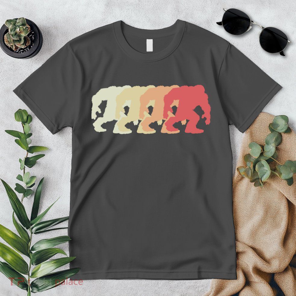 Bigfoot Silhouette Retro Sasquatch Premium T-Shirt