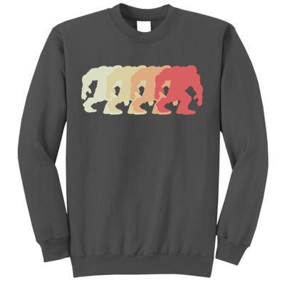 Bigfoot Silhouette Retro Sasquatch Tall Sweatshirt