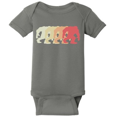 Bigfoot Silhouette Retro Sasquatch Baby Bodysuit