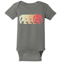 Bigfoot Silhouette Retro Sasquatch Baby Bodysuit