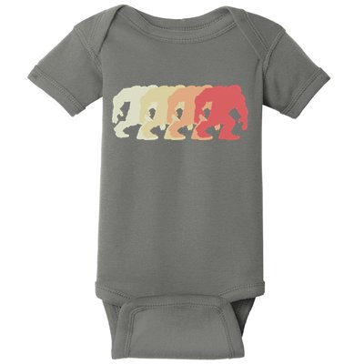 Bigfoot Silhouette Retro Sasquatch Baby Bodysuit