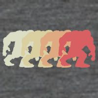 Bigfoot Silhouette Retro Sasquatch Baby Bodysuit