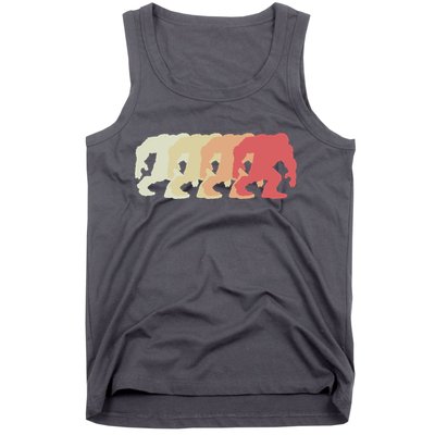 Bigfoot Silhouette Retro Sasquatch Tank Top