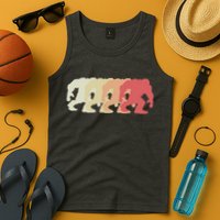 Bigfoot Silhouette Retro Sasquatch Tank Top