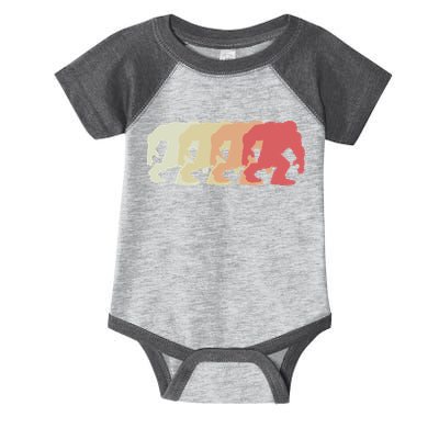 Bigfoot Silhouette Retro Sasquatch Infant Baby Jersey Bodysuit
