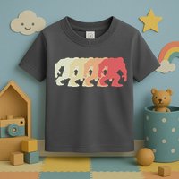 Bigfoot Silhouette Retro Sasquatch Toddler T-Shirt