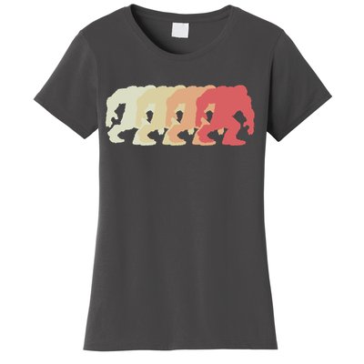 Bigfoot Silhouette Retro Sasquatch Women's T-Shirt