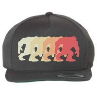 Bigfoot Silhouette Retro Sasquatch Wool Snapback Cap