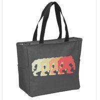 Bigfoot Silhouette Retro Sasquatch Zip Tote Bag