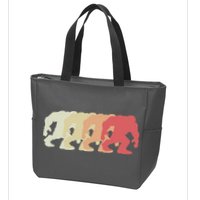 Bigfoot Silhouette Retro Sasquatch Zip Tote Bag