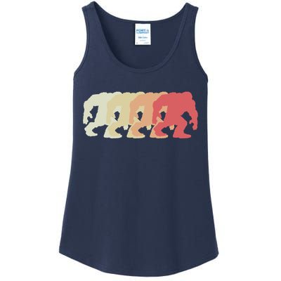 Bigfoot Silhouette Retro Sasquatch Ladies Essential Tank