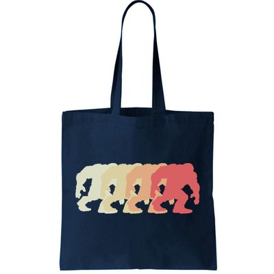 Bigfoot Silhouette Retro Sasquatch Tote Bag