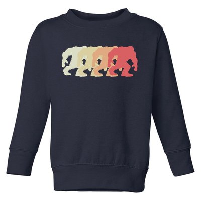 Bigfoot Silhouette Retro Sasquatch Toddler Sweatshirt