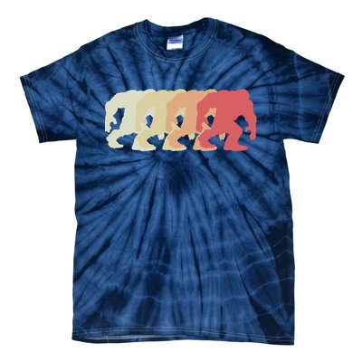 Bigfoot Silhouette Retro Sasquatch Tie-Dye T-Shirt