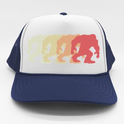 Bigfoot Silhouette Retro Sasquatch Trucker Hat