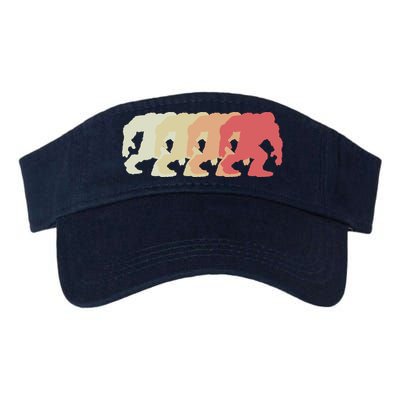 Bigfoot Silhouette Retro Sasquatch Valucap Bio-Washed Visor