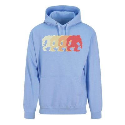 Bigfoot Silhouette Retro Sasquatch Unisex Surf Hoodie