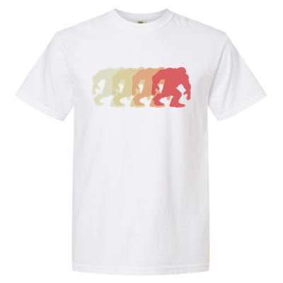 Bigfoot Silhouette Retro Sasquatch Garment-Dyed Heavyweight T-Shirt