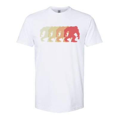 Bigfoot Silhouette Retro Sasquatch Softstyle CVC T-Shirt